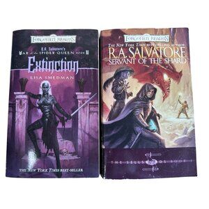 Forgotten Realms Paperback Set of 2 Books Extinction & Servant of the Shard